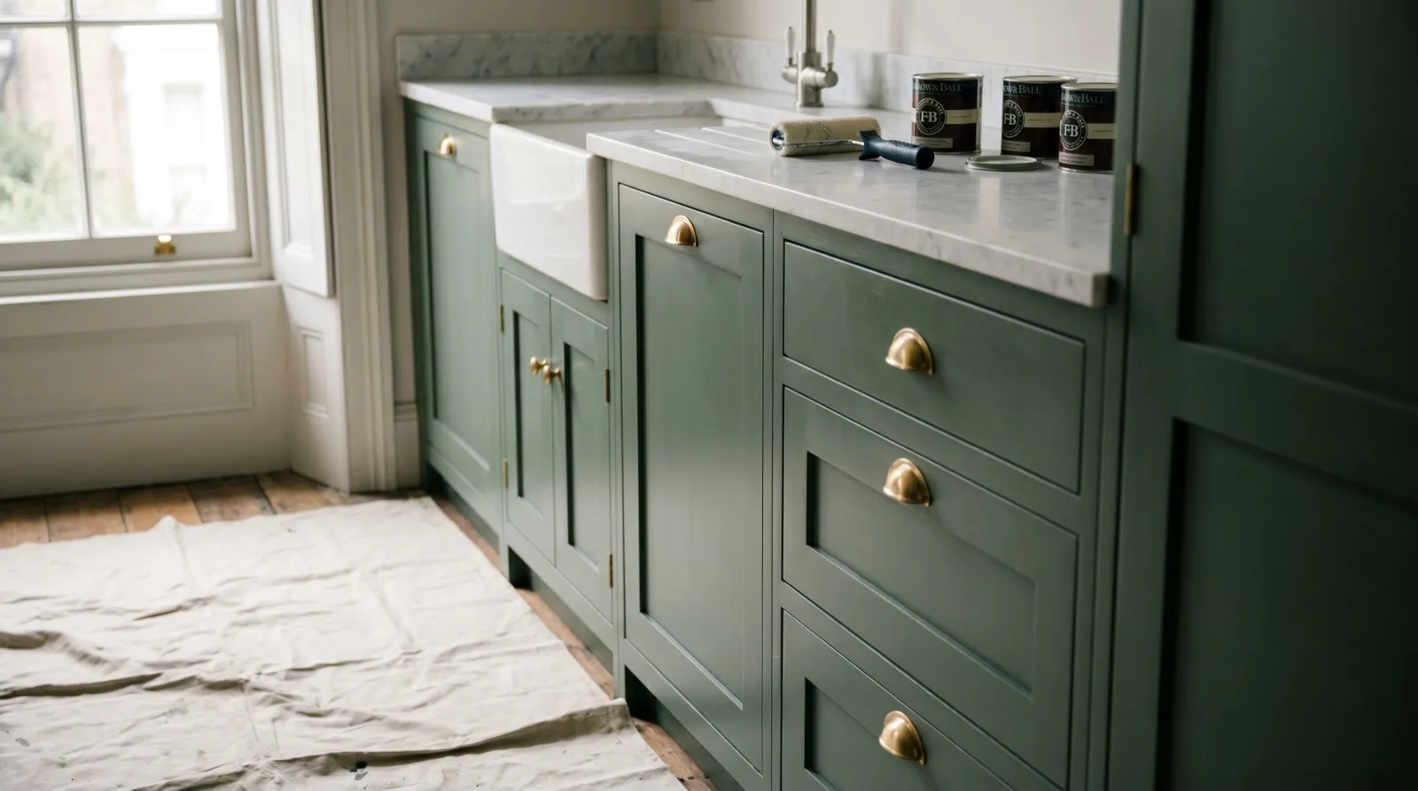 Kitchen Cabinet Painting in Euston, NW1