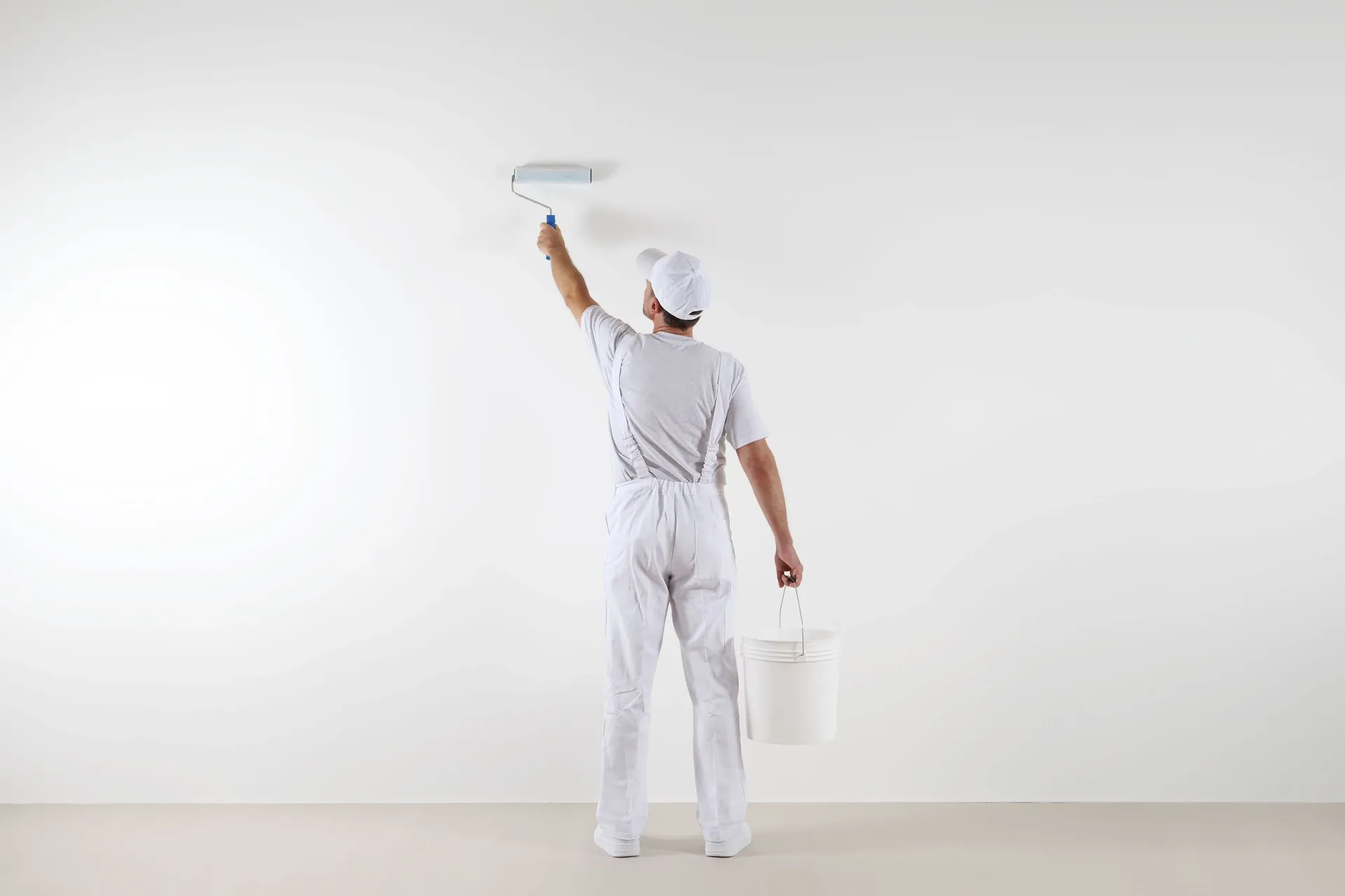 Crisp white painted walls and trim